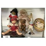 Vtg Childrenï¿½s Toys, Composition Dolls & Plushies.