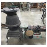 Antique Cast Iron Pot Belly Stove & General