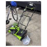 GreenWorks Battery Powered Snowblower.