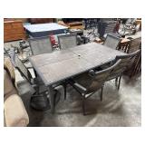 Aluminum Tiled Top Patio Table & Chairs.