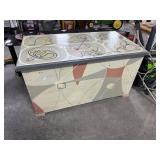Vtg ArtDeco Pine Storage Chest.
