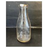 Vintage L.L. Schamm One Quart Glass Milk Bottle.
