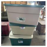 (3) Plastic Totes.