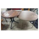 Industrial Steel Leg Parlor Table, Folding Card