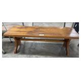 Farmhouse Style Pine Bench.