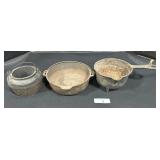Cast Iron Melting Pot, Dutch Oven, Pour Ladle.