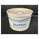Stoneware Butter Crock.