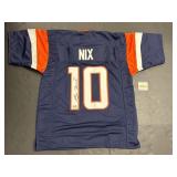 Autographed Bo Nix Jersey.