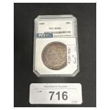 Graded 90% Silver Morgan Dollar.