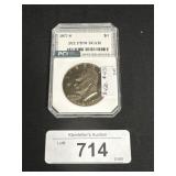 Graded 90% Silver Ike Dollar.