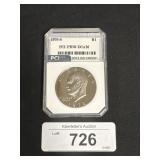 Graded Eisenhower Dollar Coin.