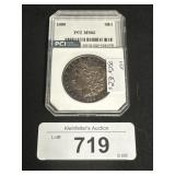 Graded 90% Silver Morgan Dollar.