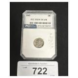 Graded 1963 Dime.
