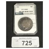 Graded 90% Silver Peace Dollar.