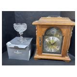 Waterford Pedestal Dish & Texas Rangers Clock.