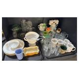 Drinkware, Decanter, Plates, Planters.