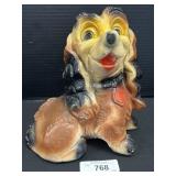 Chalkware Cocker Spaniel Coin Bank.