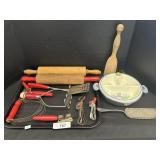 Vintage Kitchenware, Rolling Pins, Beaters.