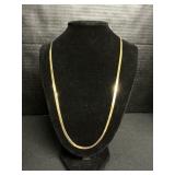 14K Gold Italian Snake Chain Necklace.