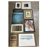 Signed Amish Folk Art Prints, Abstract Painting.