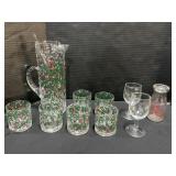 Valley View Dairy Bottle, Christmas Cocktail Set.