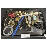 Costume Jewelry Watches & Necklaces.