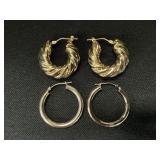 14K Gold Hoop Earrings.
