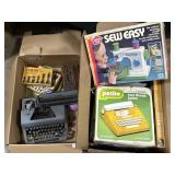 Royal Typewriter, Toy Sewing Machines, Games.