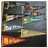 Pennsylvania & Lancaster Souvenir Pennants.