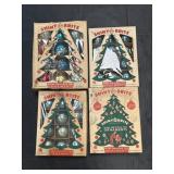 4 Boxes Of Shiny Brite Glass Christmas Ornaments