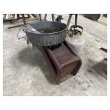 Steel Automotive Ramps, Oil Drain Pan, Propane