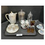 Nippon Tea Set, Amber Glass S&P Shakers.