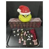 Grinch Cookie Jar, Primitive Advent Calendar,