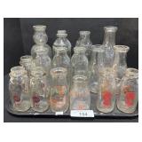 Large Lot Of Vintage Milk Bottles.