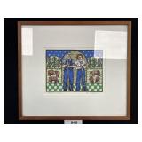 Framed Farmer & Wife Art Prints.