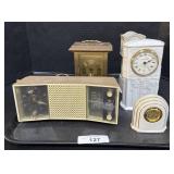 Lenox, Wedgewood, & GE Clocks.
