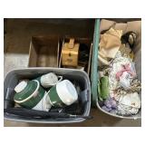 Water Coolers, Crates, Shoe Shine Box.