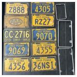 Vintage Pennsylvania & Ohio License Plates.