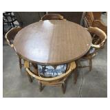 Vintage Round Wooden Dining Table.