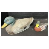 Signed Smyser Duck & Life-Like Decoy Duck.