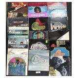 Various 33 RPM Records, Chicago, Aerosmith.