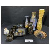 Ceramic Pottery Vases & Dishes, Art Glass Vase.