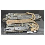 Vintage Cast Iron Door Straps/ Hinges.