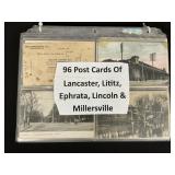 Local PA, Lancaster, Lititz, Ephrata, Postcards.
