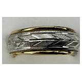 10KT G.F. & Sterling Wedding Band.