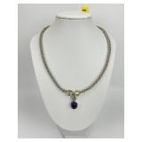 NWT 18K Gold & Sterling Lagos Amethyst Necklace.