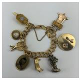 Gold & Gold Fill Charm Bracelet.