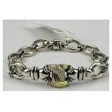 18KT Gold & Sterling Silver Caviar Bracelet.