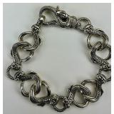 Heavy Sterling Silver Konstantino Link Bracelet.