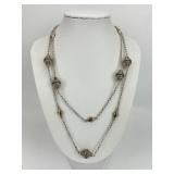 18K Gold & Sterling  Konstantino Jeweled Necklace.